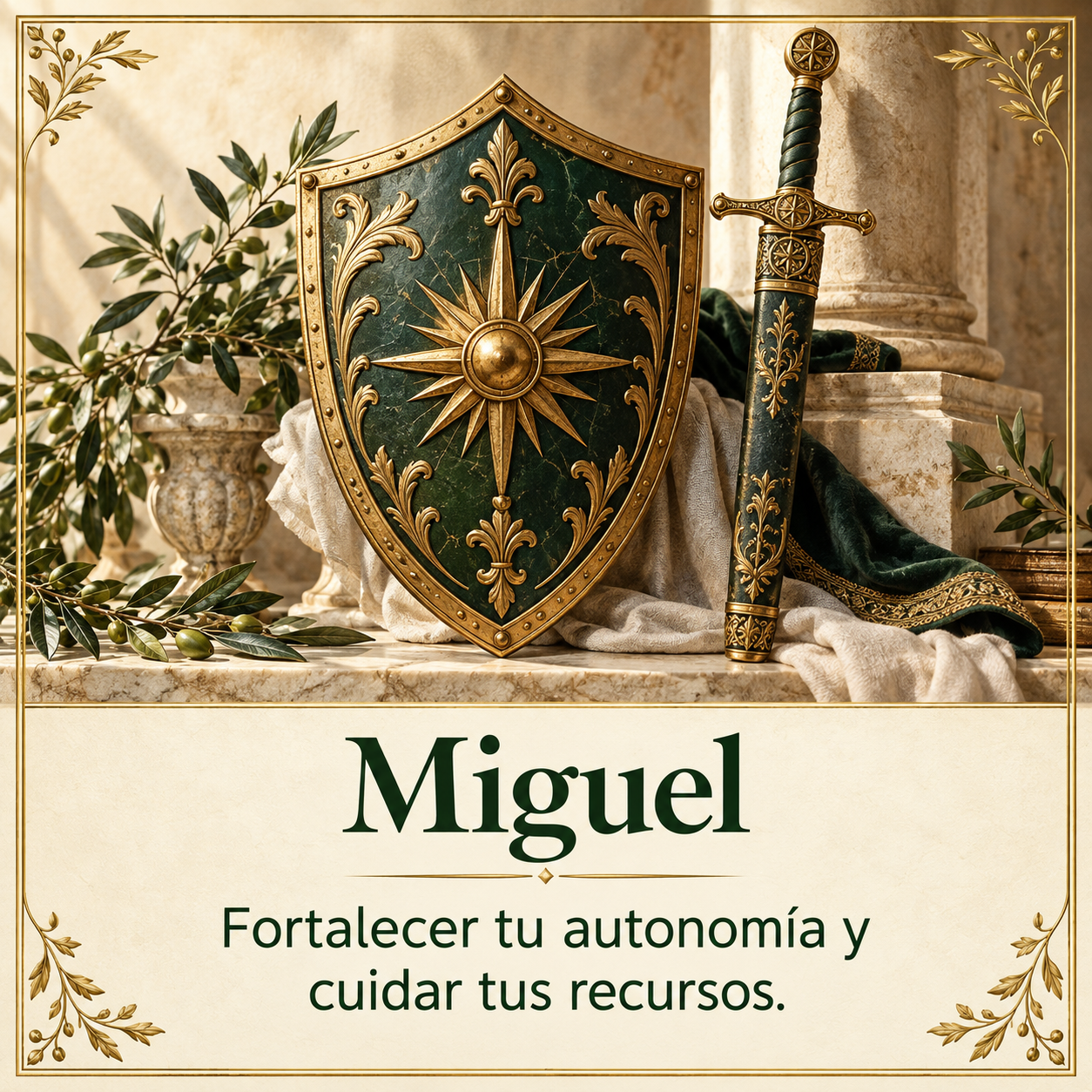 Representación simbólica del arcángel Miguel