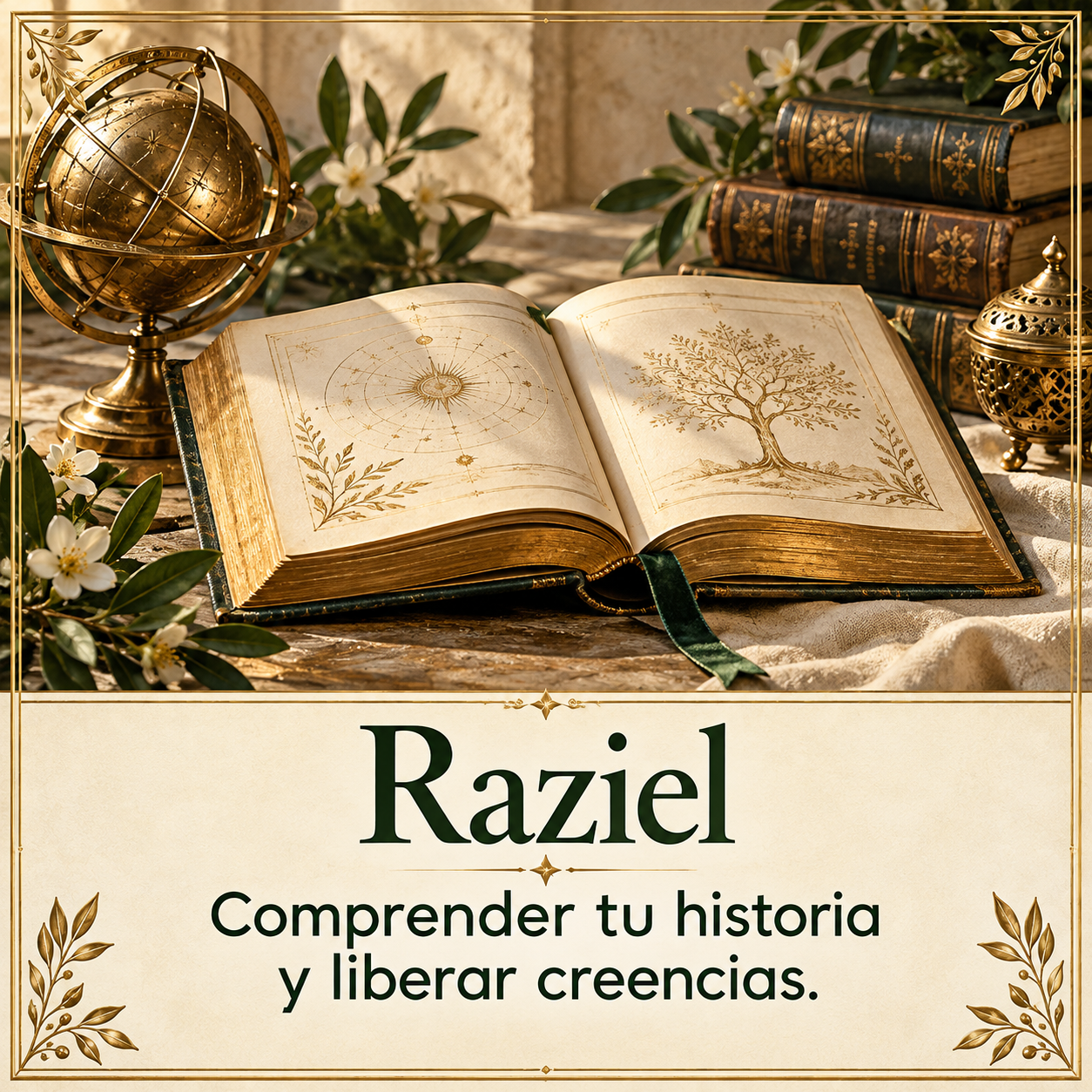 Representación simbólica del arcángel Raziel